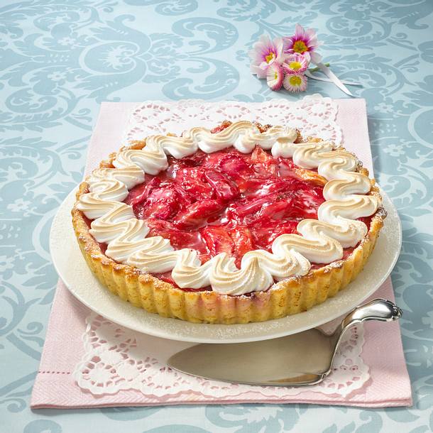Rhabarber-Baiser-Tarte Rezept Rhabarber-Baiser-Tarte Rezept