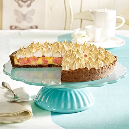 Rhabarber-Baiser–Tarte Rezept