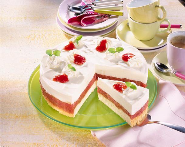 Rhabarber-Buttermilch-Torte Rezept Rhabarber-Buttermilch-Torte Rezept