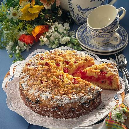 Rhabarber-Streuselkuchen Rezept