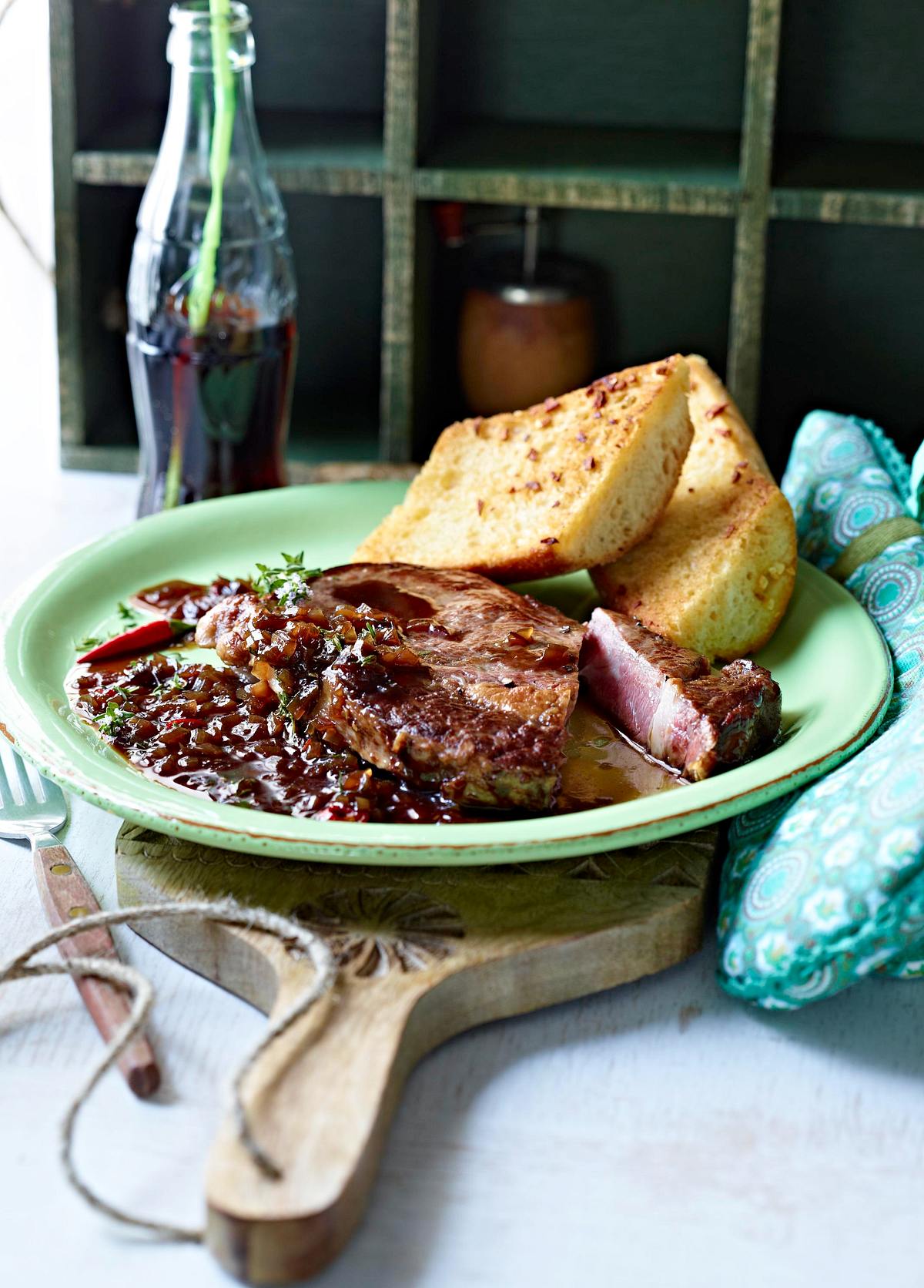 Ribeye-Steak mit Colasoße Rezept