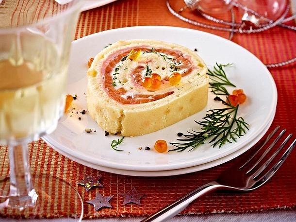 Feine Ricotta-Lachs-Rolle Rezept Feine Ricotta-Lachs-Rolle Rezept