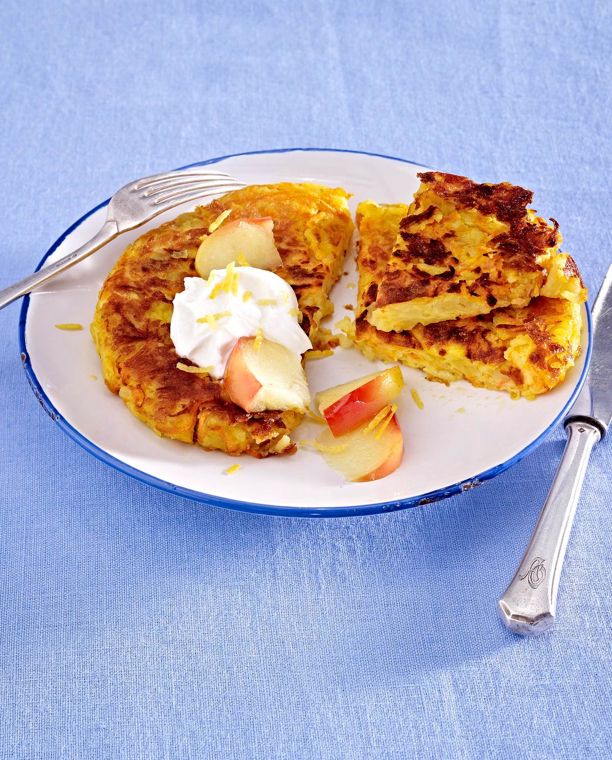 Riesen-Rösti mit Apfelkompott Rezept