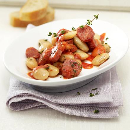Riesenbohnen in Salsiccia-Tomatensugo Rezept