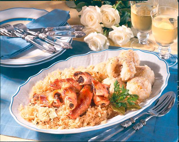 Rieslingkraut mit Kasseler und Knödel Thüringer Art Rezept