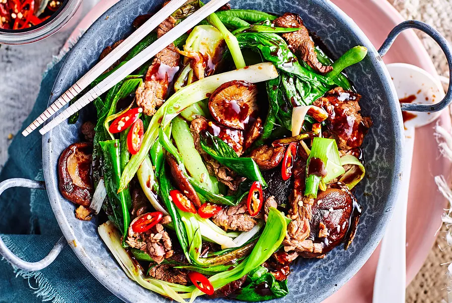 Rinder-Stir-Fry mit Hoisinsoße Rezept