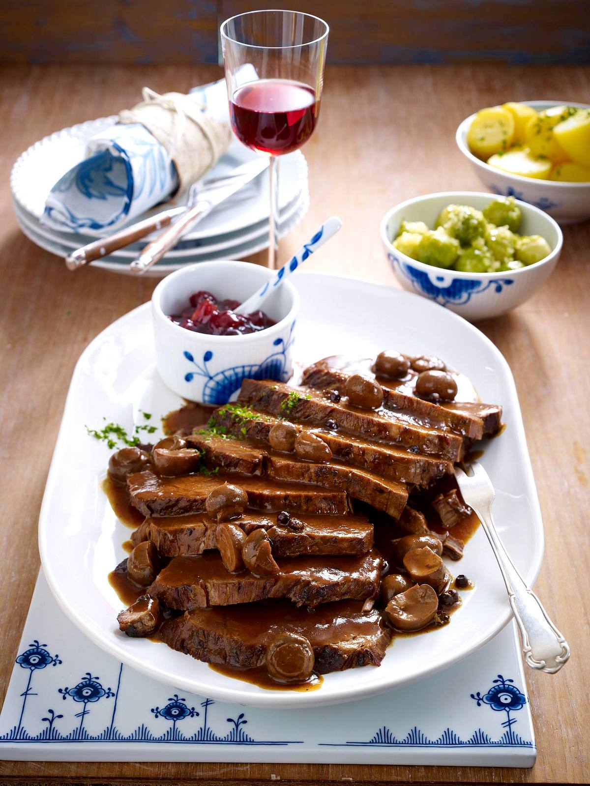 Rinderbraten nach Wildbret-Art mit Cranberry-Chutney Rezept