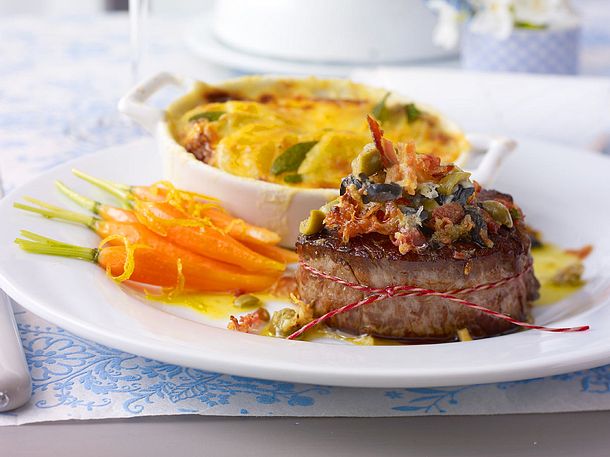 Rinderfilet mit Olivenkruste Rezept
