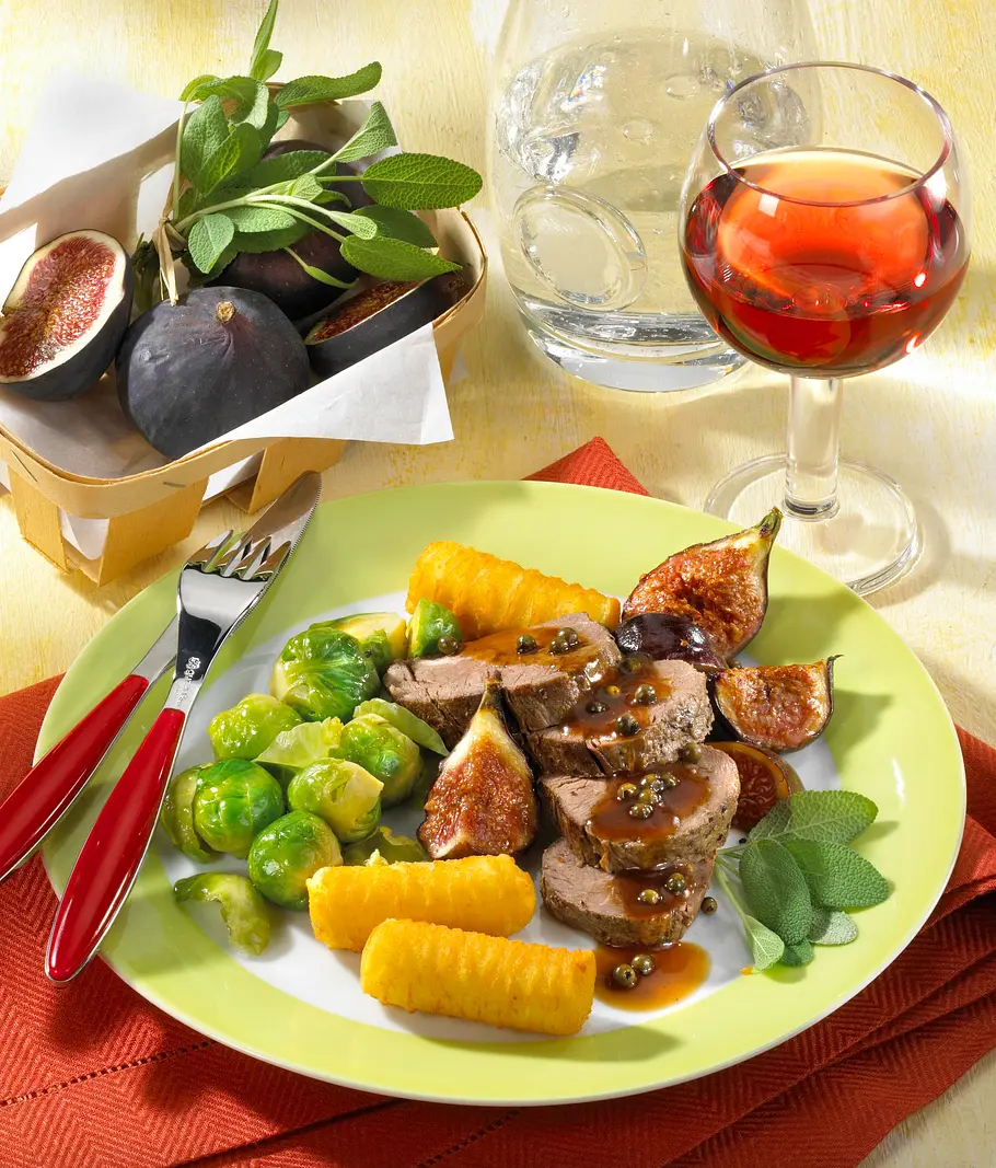 Rinderfiletbraten mit Feigen Rezept Rinderfiletbraten mit Feigen Rezept