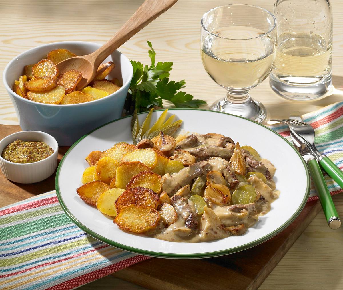 Rindergeschnetzeltes Boeuf Stroganoff Rezept