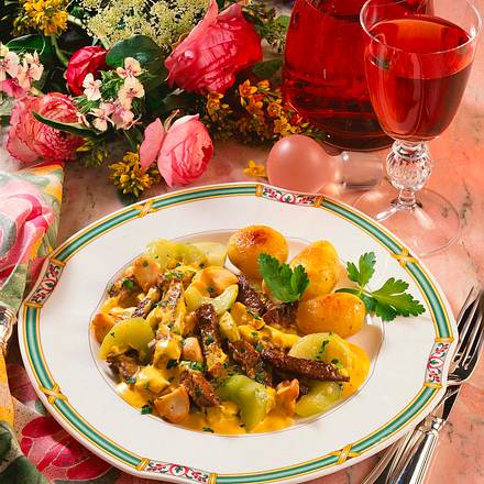 Rindergeschnetzeltes mit Gurke Rezept
