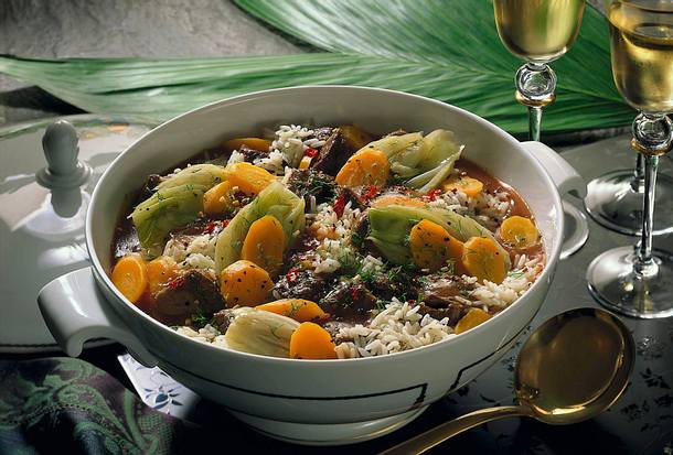 Rindergulasch mit Fenchel und Möhren Rezept Rindergulasch mit Fenchel und Möhren Rezept