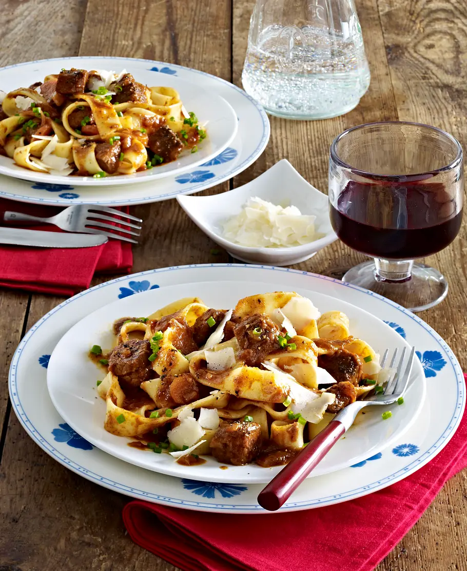 Rinderragout mit Pappardelle Rezept