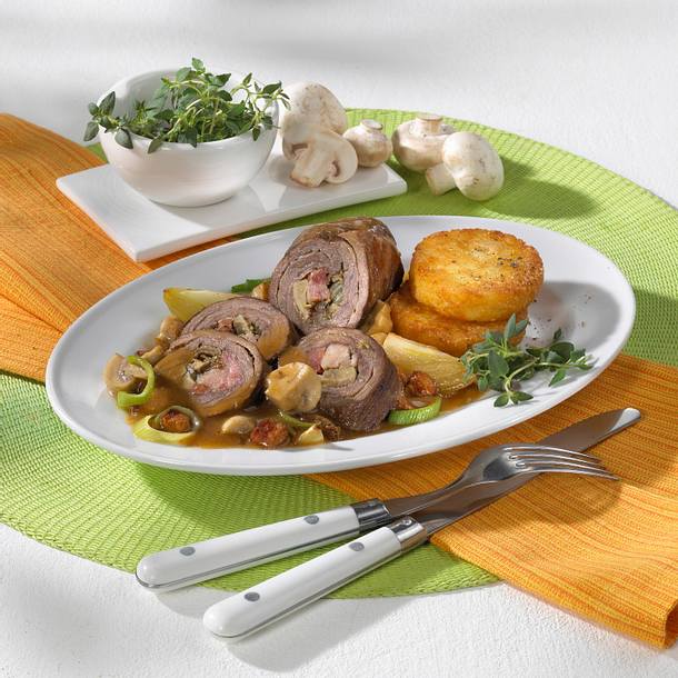 Rinderroulade mit Pilzfüllung Rezept Rinderroulade mit Pilzfüllung Rezept