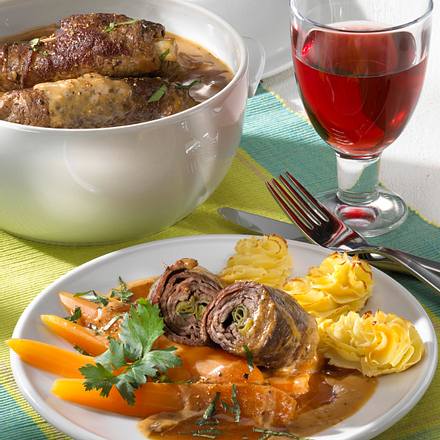 Rinderrouladen mit Meerrettich Rezept Rinderrouladen mit Meerrettich Rezept