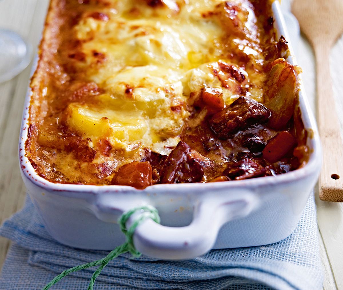 Rinderstew unter Reblochon-Kartoffel-Decke Rezept