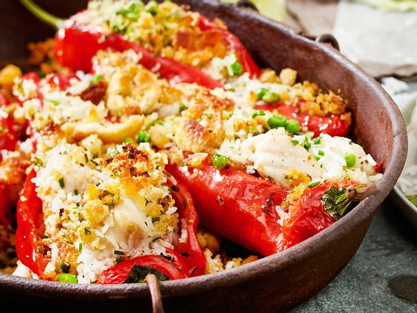 Risi-Peasy Paprika mit Krümelkruste Rezept Risi-Peasy Paprika mit Krümelkruste Rezept
