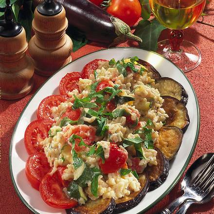 Risotto auf Auberginen und Tomaten Rezept Risotto auf Auberginen und Tomaten Rezept