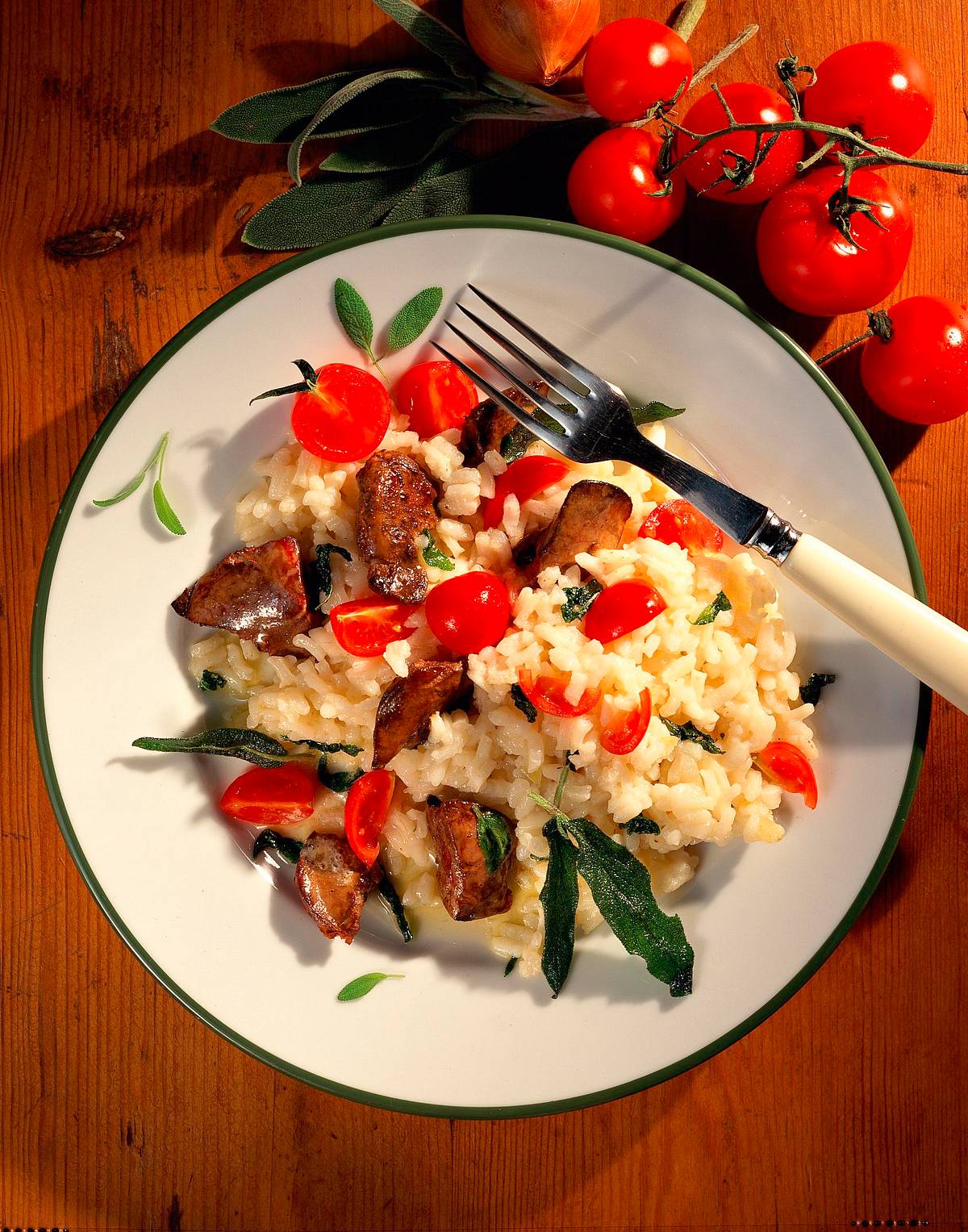 Risotto mit Geflügelleber Rezept