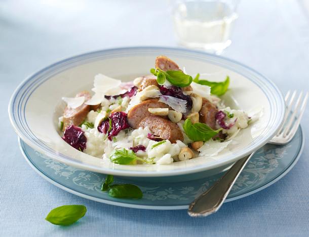Risotto mit Radicchio und Fenchelbratwurst Rezept Risotto mit Radicchio und Fenchelbratwurst Rezept