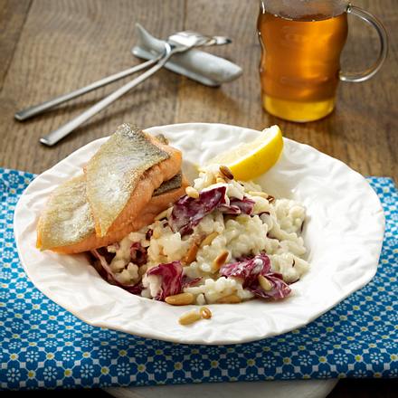 Risotto mit Radicchio und Lachsforelle Rezept Risotto mit Radicchio und Lachsforelle Rezept