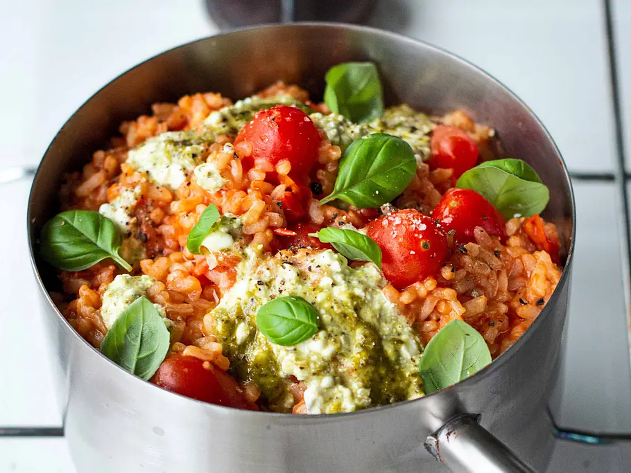 Risotto Tricolore alla Moe Rezept Risotto Tricolore alla Moe Rezept