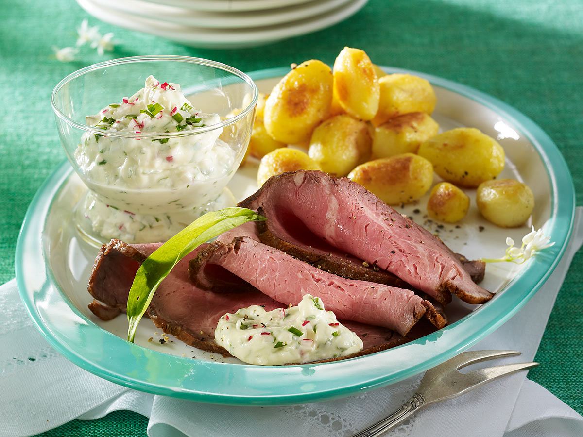 Roastbeef mit Bärlauchremoulade Rezept