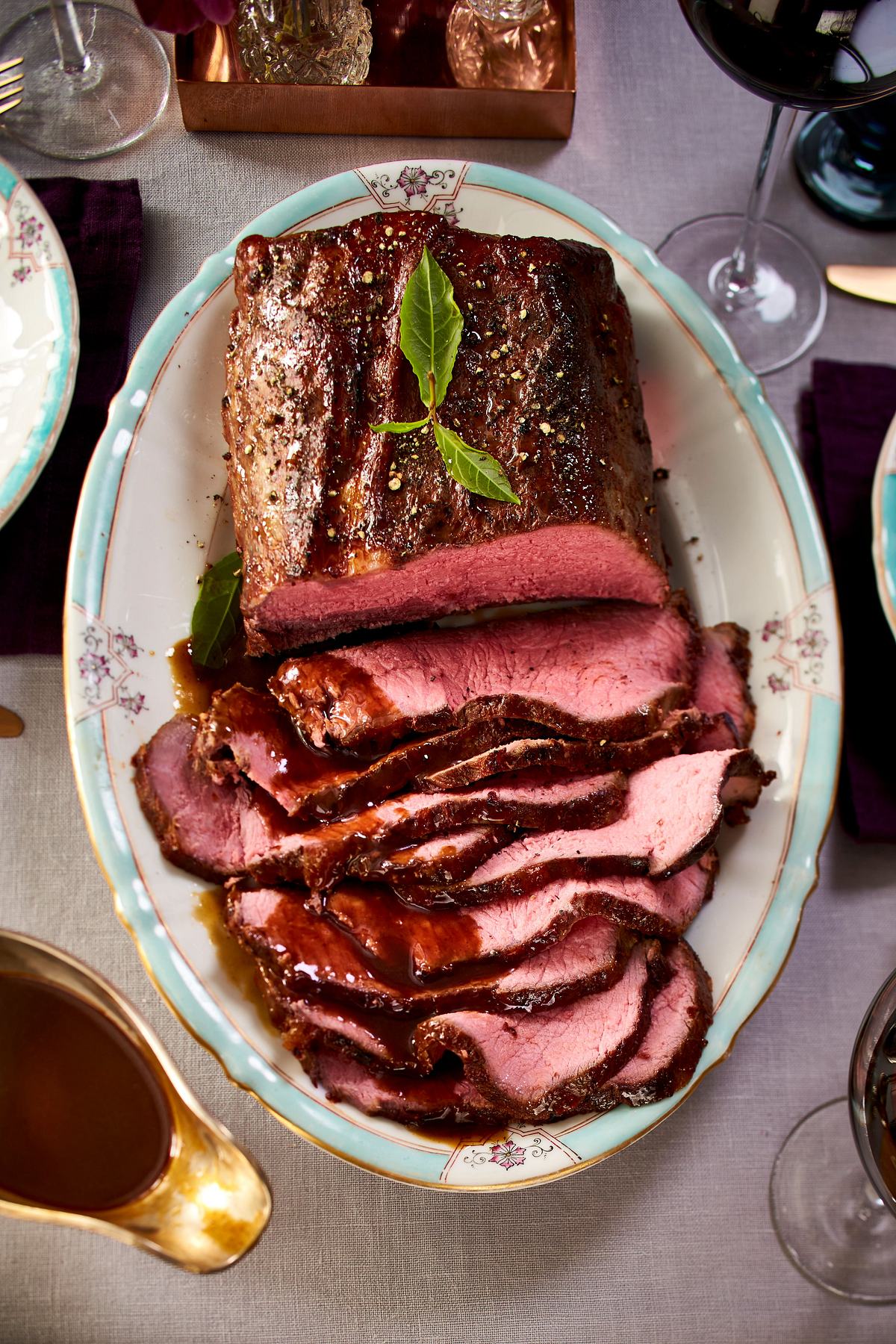 Roastbeef mit geschmorten Balsamico-Kirschtomaten und gebratene Polentakissen Rezept