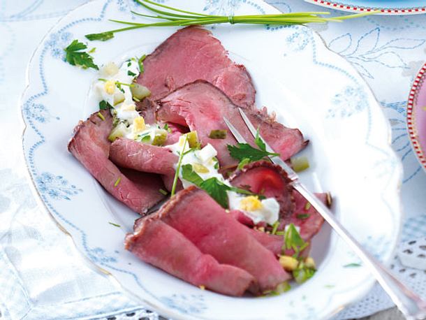 Roastbeef mit Kräuter-Remoulade Rezept