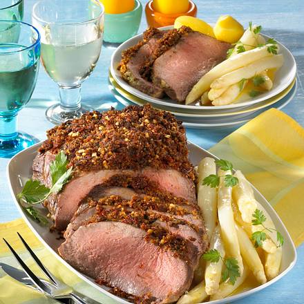 Roastbeef mit Kräuterkruste Rezept Roastbeef mit Kräuterkruste Rezept