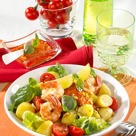 Römer-Kartoffelsalat mit Scampi Rezept