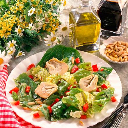 Römersalat mit Artischocken Rezept Römersalat mit Artischocken Rezept