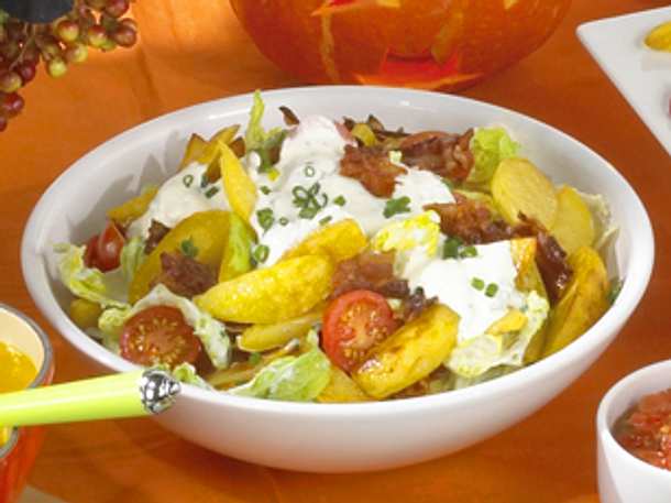 Röstkartoffelsalat mit Bacon Rezept