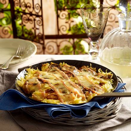 Roigabrageldi de Munster (Elsässer Bratkartoffeln mit Munster-Käse) Rezept Roigabrageldi de Munster (Elsässer Bratkartoffeln mit Munster-Käse) Rezept