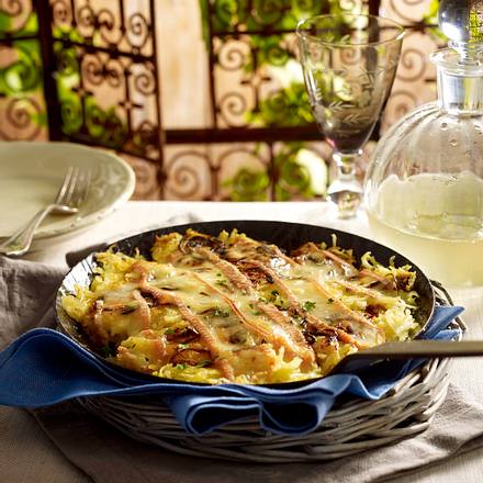 Roigabrageldi de Munster (Elsässer Bratkartoffeln mit Munsterkäse) Rezept