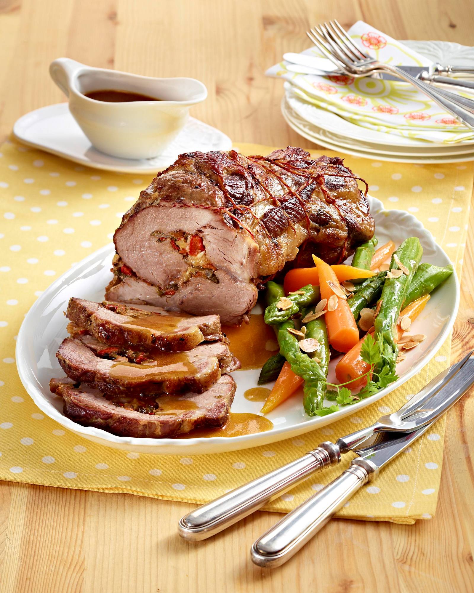 rollbraten mit bärlauchfüllung rezept lecker