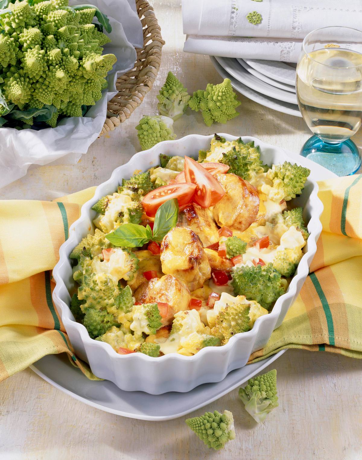 Romanesco-Gratin mit Medaillons Rezept