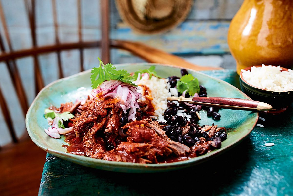 Ropa vieja (gezupfter Schmorbraten kreolischer Art) Rezept