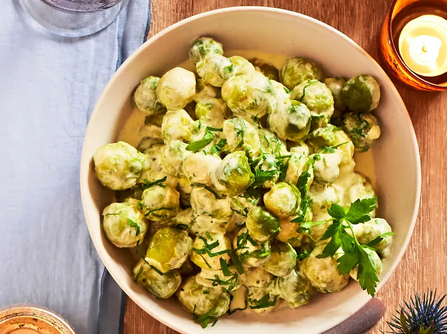 Rosenkohl in cremiger Soße Rezept Rosenkohl in cremiger Soße Rezept