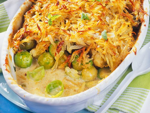 Rosenkohl mit Kartoffelkruste Rezept Rosenkohl mit Kartoffelkruste Rezept