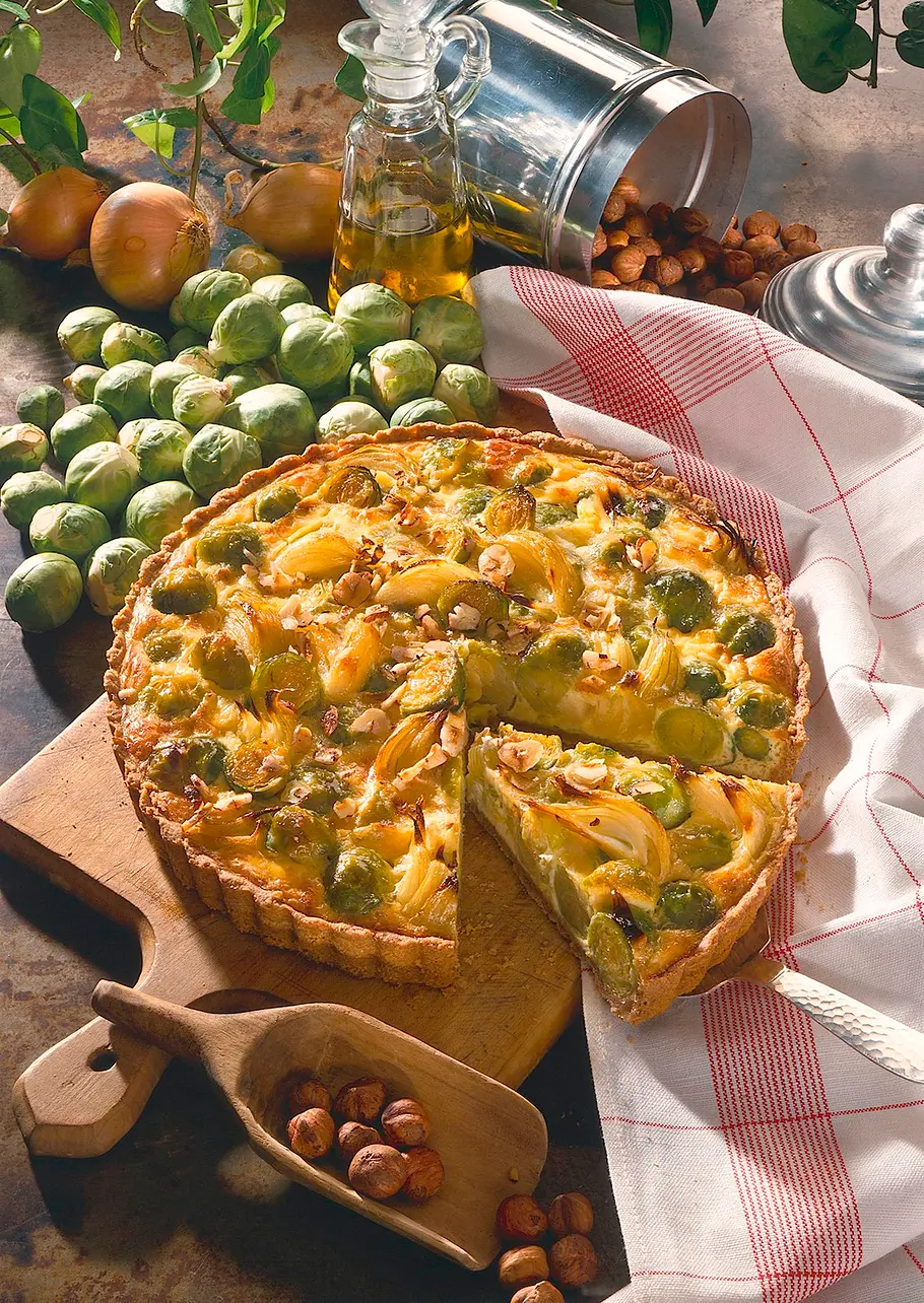Rosenkohl-Nuss-Tarte Rezept