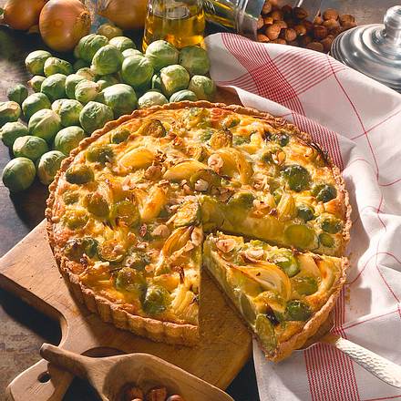 Rosenkohl-Nuss-Tarte Rezept