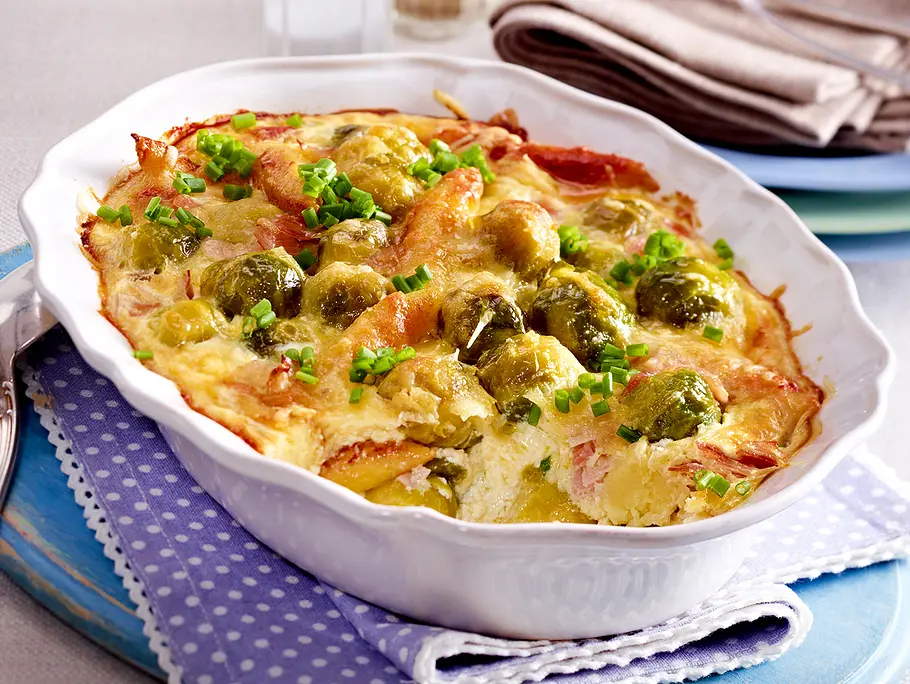 Rosenkohl-Schupfnudel-Auflauf Rezept Rosenkohl-Schupfnudel-Auflauf Rezept