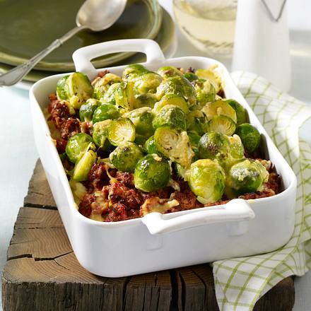 Rosenkohlauflauf mit Bolognese Rezept Rosenkohlauflauf mit Bolognese Rezept