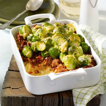 Rosenkohlauflauf mit Bolognese Rezept