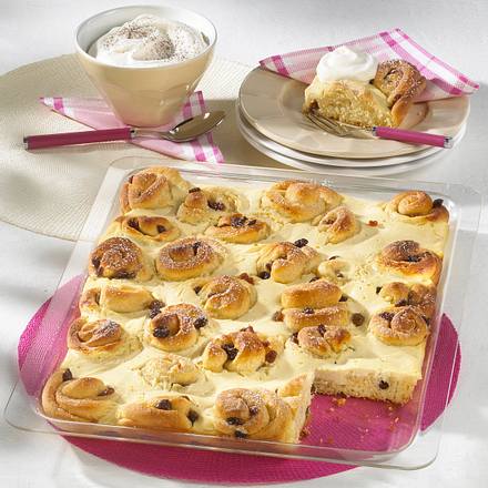 Rosinenschneckenkuchen vom Blech Rezept Rosinenschneckenkuchen vom Blech Rezept
