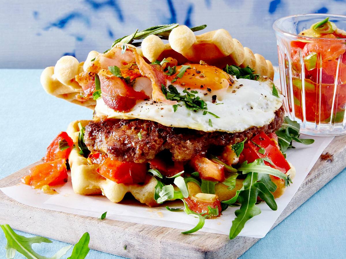 Rosmarin-Waffel-Burger Rezept