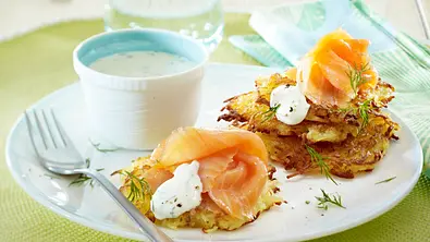 Rösti mit Meerrettichcreme und geräuchertem Lachs Rezept - Foto: LECKER @ Bauer Media Group