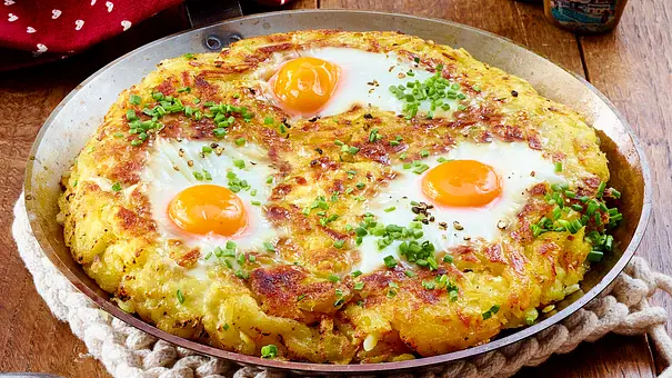 Rösti mit Spiegelei Rezept - Foto: LECKER @ Bauer Media Group