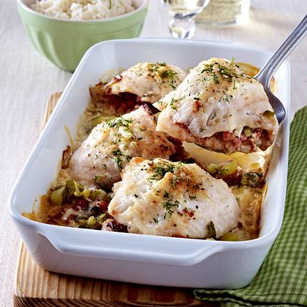 Rotbarschtaschen aus dem Ofen Rezept Rotbarschtaschen aus dem Ofen Rezept